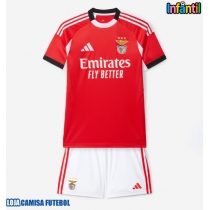 Camisa de Futebol Benfica Equipamento Principal Infantil 2025-26 Manga Curta (+ Calças curtas)